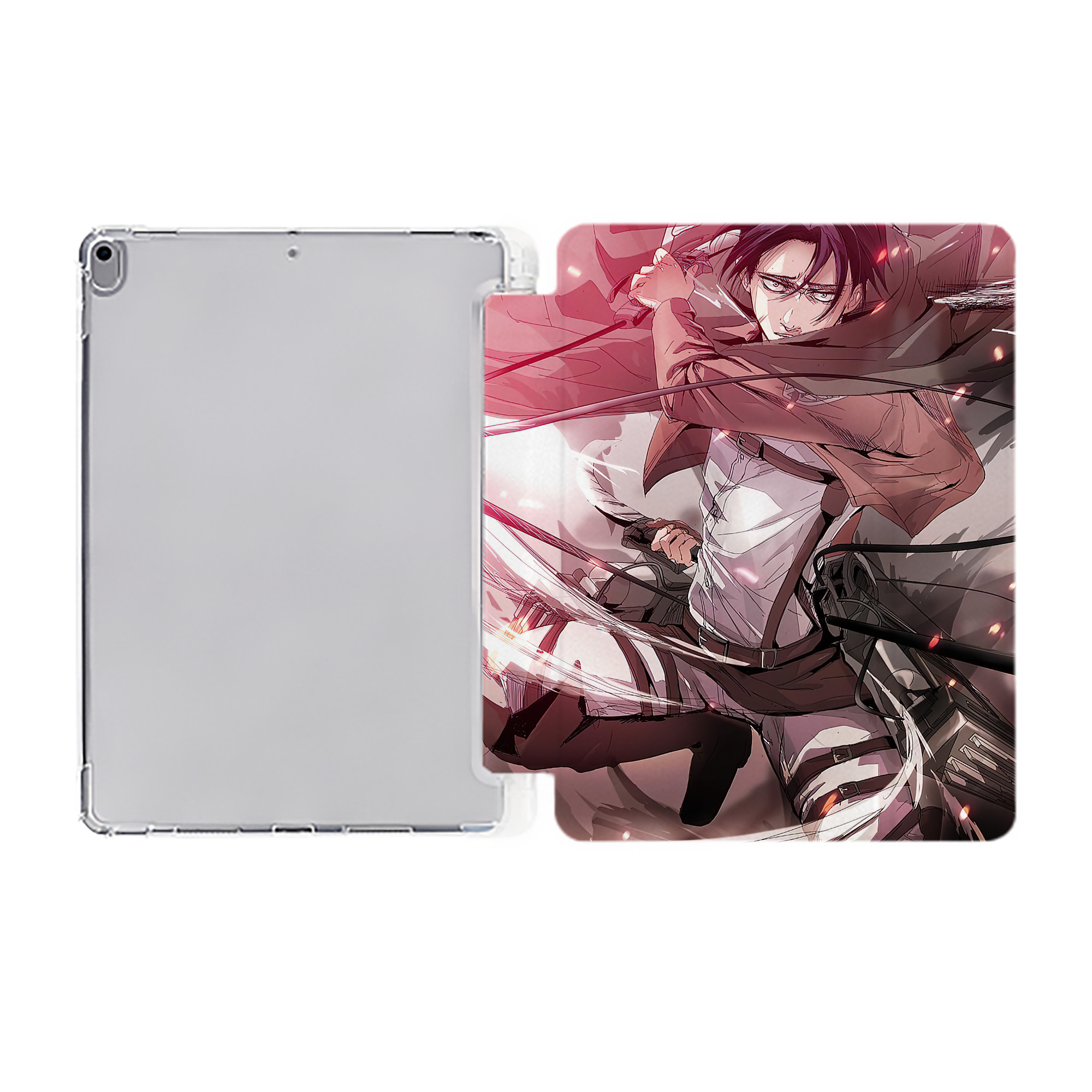 （画像用） 進撃の巨人 Attack on Titan IPad ケース ペン収納付き 三つ折りスタンド PUレザー×シリコン 対応機種9.5/10.5/10.9インチ